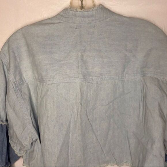 Fashion Nova Denim Patchwork Jacket Size S - Picture 7 of 7